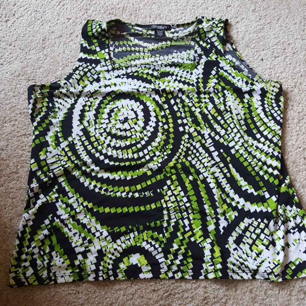 Vibrant Square Neck Sleeveless Top